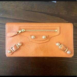 BALENCIAGA Agneau Giant 12 Gold Money Wallet